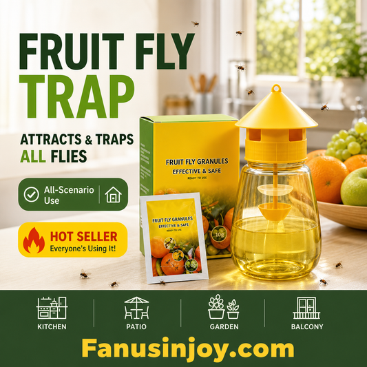 🔥Fantastisk rabatt! 🕸️Bli kvitt irriterende mygg og fruktfluer! Hengende fluefelle for innendørs og utendørs bruk