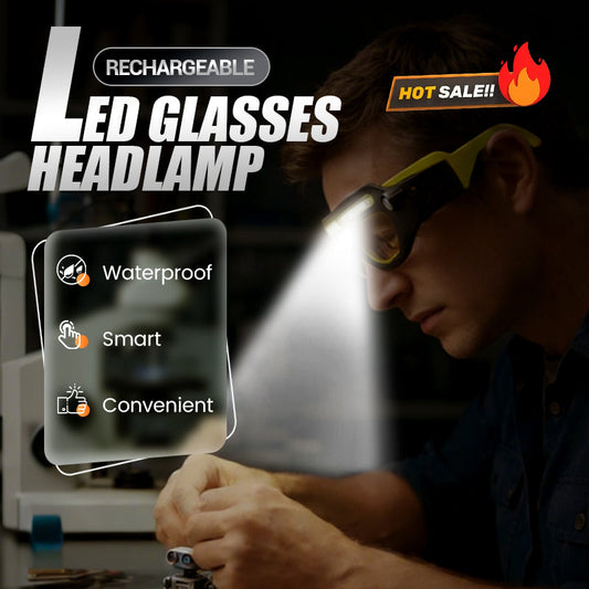 📢📢50 % RABATT !!✨Oppladbare LED-briller med hodelykt