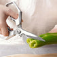 💥 50% rabatt! 🔪 Multifunksjonell kjøkkensaks i rustfritt stål – skarpe kniver, ergonomisk håndtak, flaskeåpner og nøtteknekker. 23,5×10 cm. 6 farger: sølv, gull, lilla, rosa, rød, svart 🌈