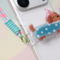 Cute Cartoon Animal Phone Back Clip with Lanyard