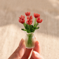 🌷 Sett med blomstervaser i glass – fargerike, kompakte og vedlikeholdsfrie for alltid!