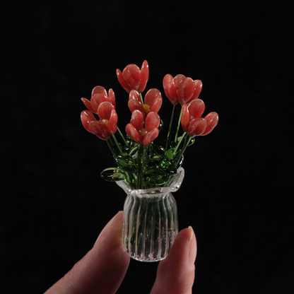 🌷 Sett med blomstervaser i glass – fargerike, kompakte og vedlikeholdsfrie for alltid!