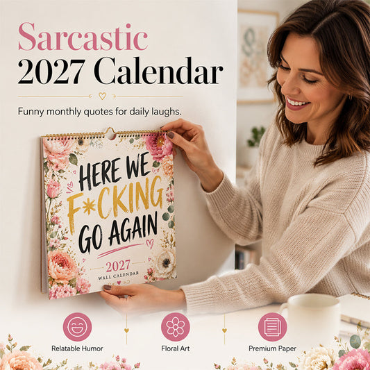 📅 Morsom veggkalender 2027 for kvinner ✨🌸 Elegante akvareller | Premiumpapir | Perfekt gave | Over 50 000 solgte | 50 % RABATT